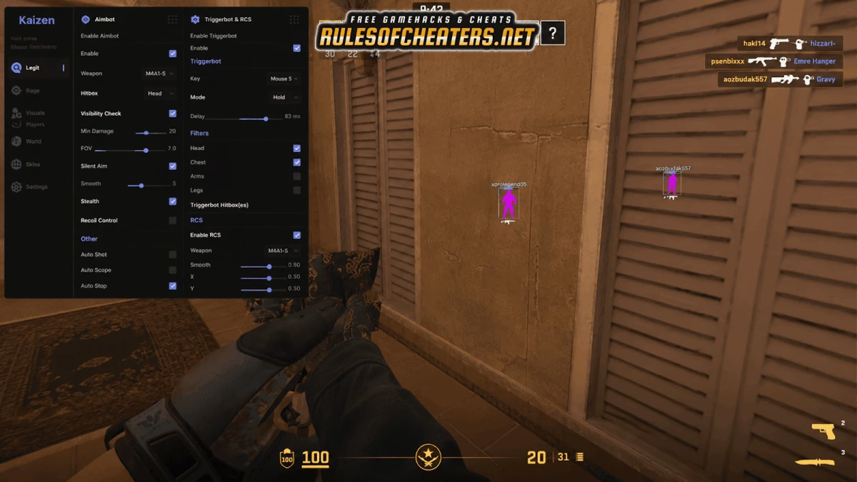 Counter Strike 2 Kaizen Cheat – Aimbot, Triggerbot, RCS