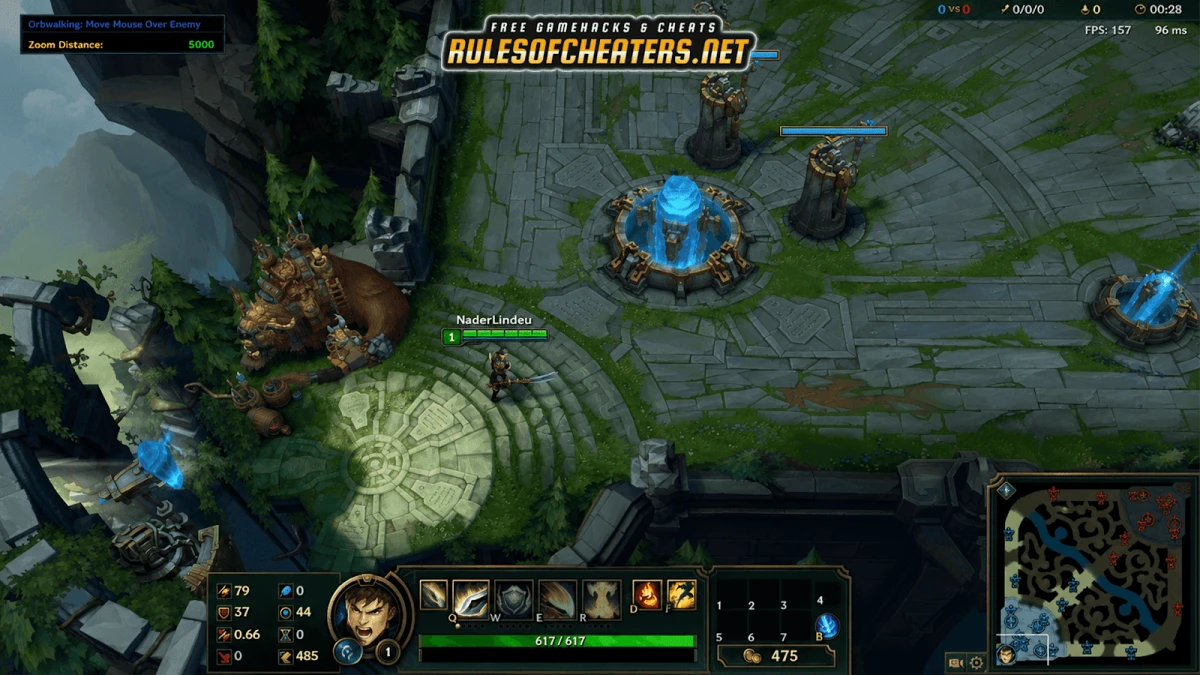 League of Legends Dword Cheat – Zoom Distance, Orbwalking
