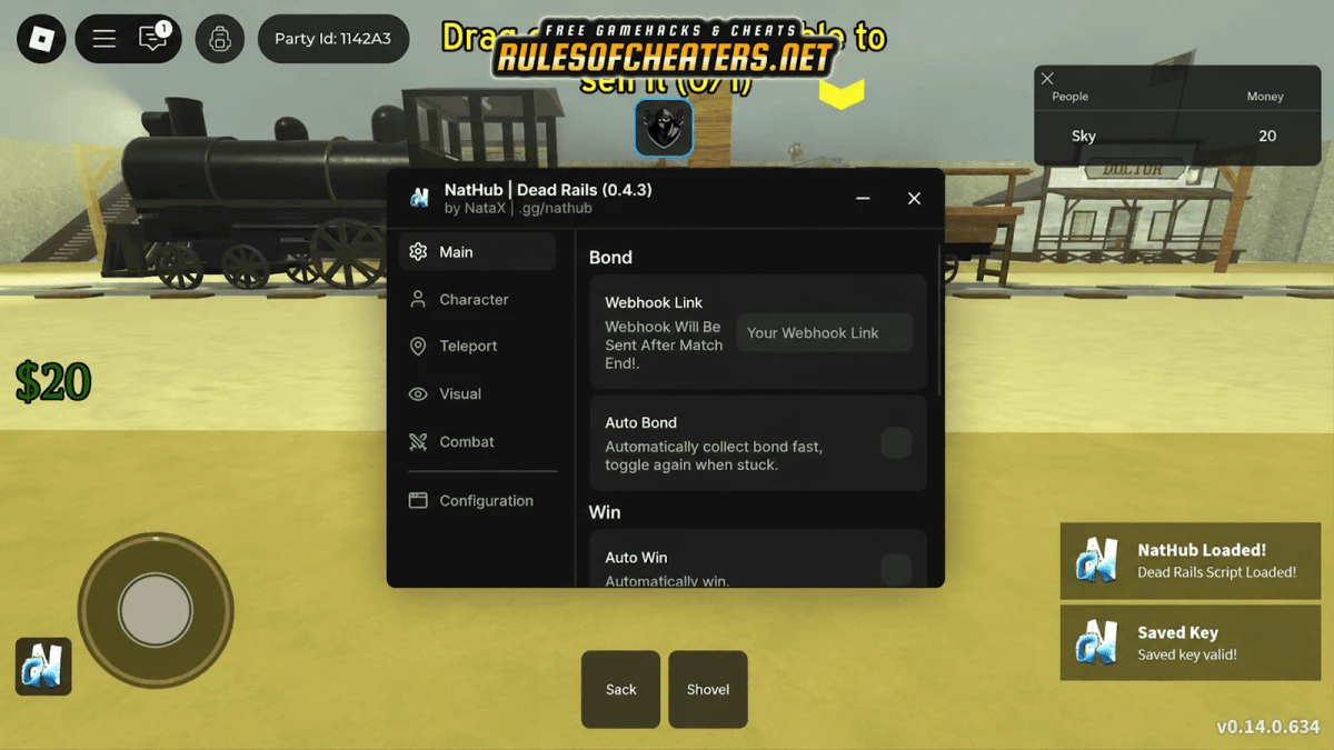 Dead Rails Nat Hub Script – Auto Bond, Auto Win, Combat