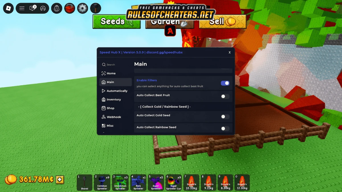 Grow a Garden 2 Speed Hub X Script – Collect Fruit, Seed