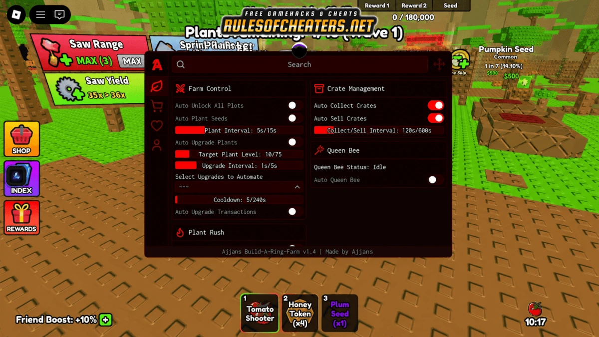 Build A Ring Farm Ajjans Hub Script – Auto Plant, Auto Upgrade