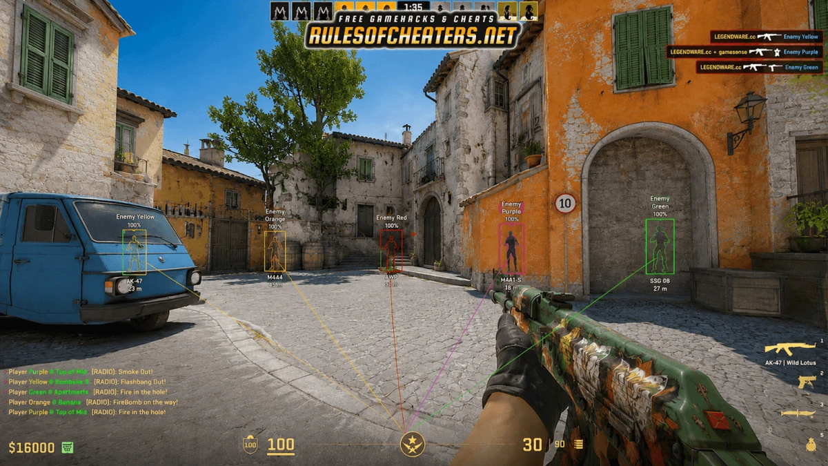 Counter Strike 2 Laco Cheat – ESP, Wallhack, Snaplines
