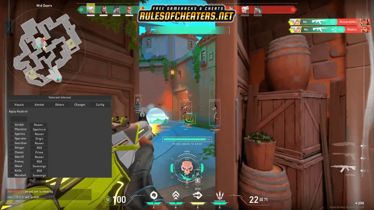 Valorant Neon Vip Cheat – ESP, Aimbot, Skin Changer