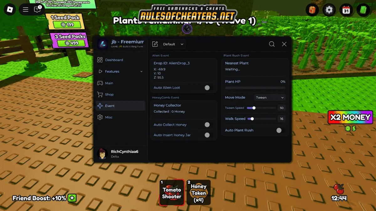 Build A Ring Farm Lexs Hub Script – Auto Alien Loot, Auto Collect