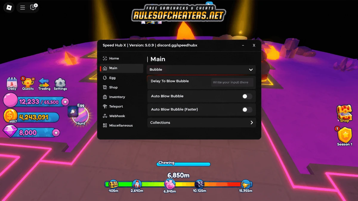 Bubble Gum Simulator Infinity Speed Hub X Script – Auto Blow