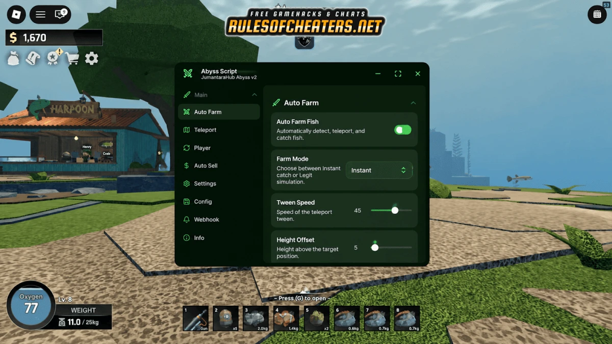 Abbys Jumantara Hub Script – Auto Farm Fish, Auto Sell