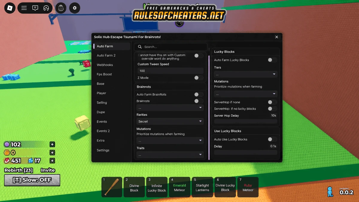 Escape Tsunami For Brainrots Solix Hub Script – Auto Farm