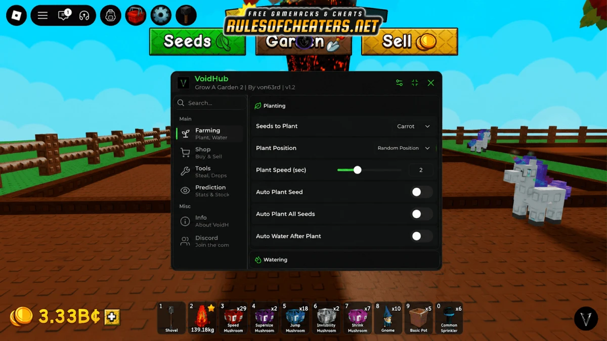 Grow a Garden 2 Void Hub Script – Auto Plant Seed, Auto Water Plant