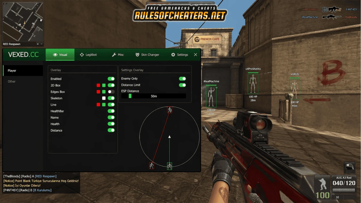 Point Blank Türkiye Vexed Cheat – ESP, Legitbot, Skin Changer