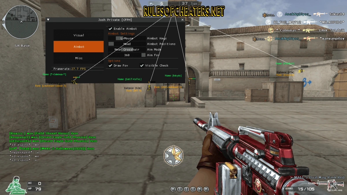 Crossfire PH Josh Hack Cheat – Aimbot, ESP, Visible Check