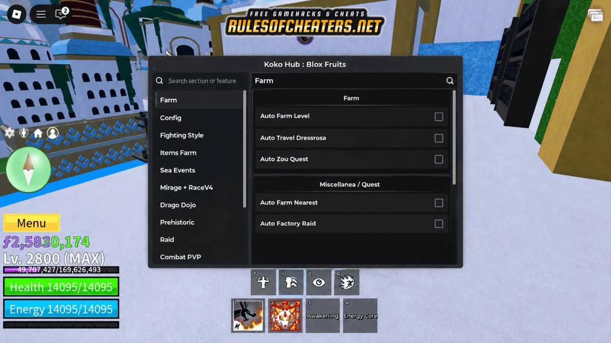 Blox Fruits Koko Hub Script – Auto Farm, Raid, Sea Events