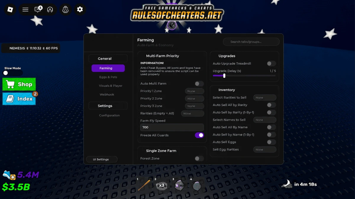 Steal An Egg Nemesis Hub Script – Auto Farm, Auto Sell