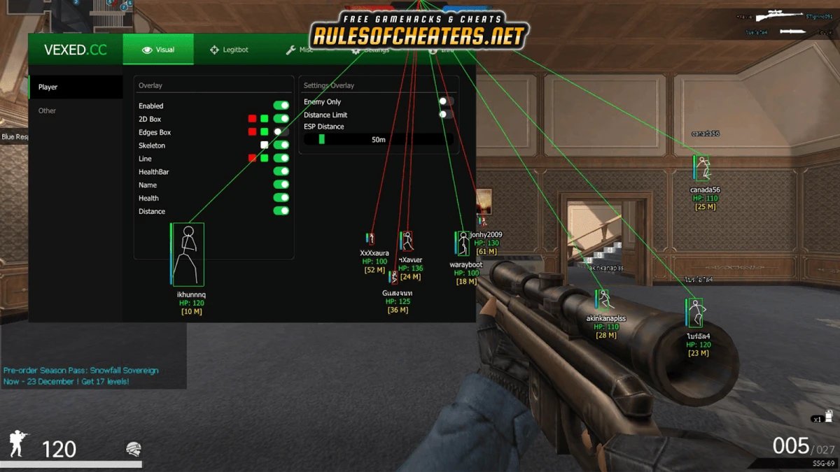 Point Blank Zepetto Vexed Free Cheat – ESP, Legitbot, Visuals