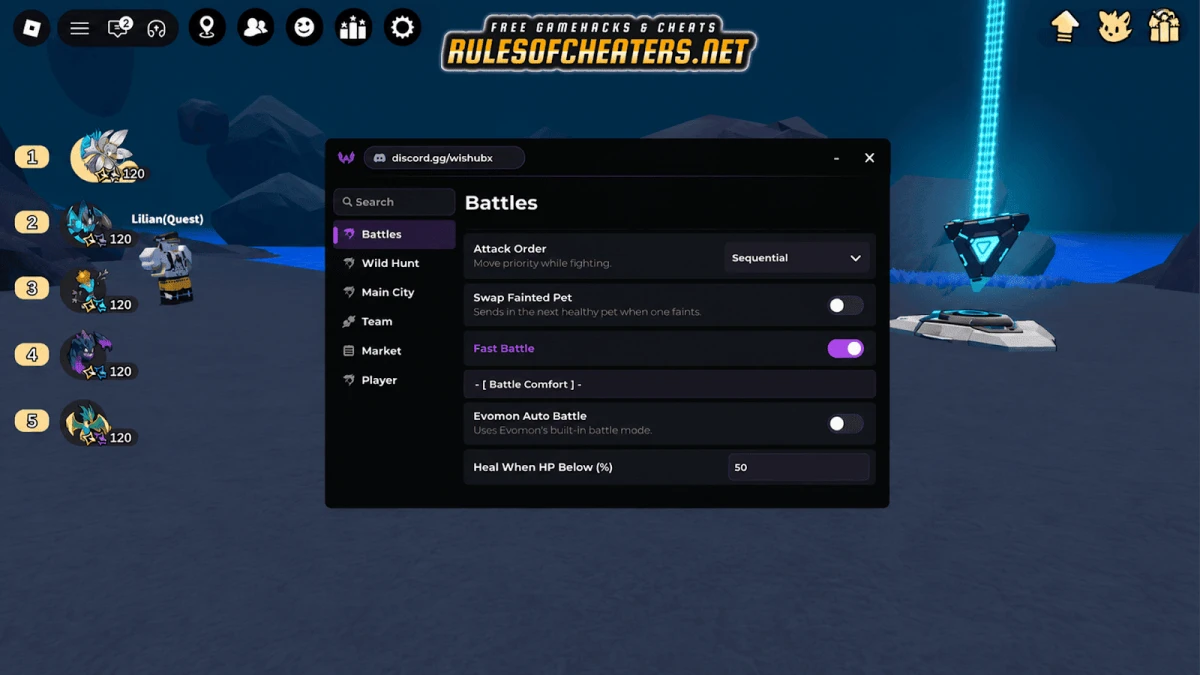 Evomon Wis Hub Script – Fast Battle, Auto Battle, Wild Hunt
