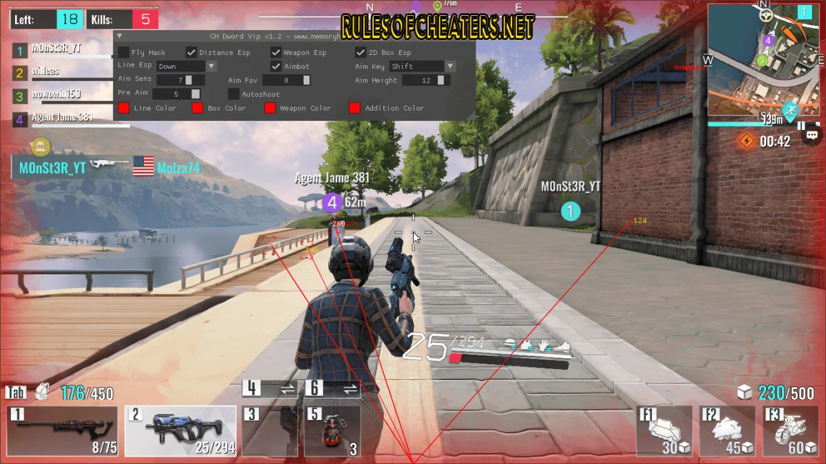 Cyber Hunter Dword Cheat – Aimbot, 2D Box ESP, Weapon ESP