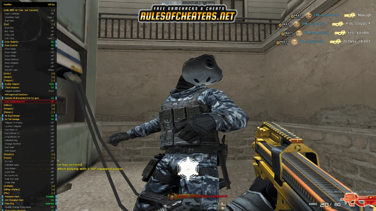 Crossfire PH Free PaoMian Cheat – ESP, Teleport, Fly Hack