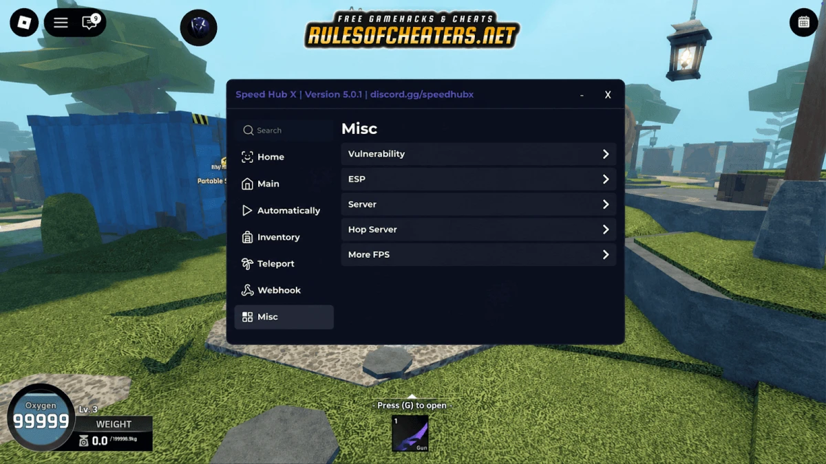 Abyss Speed Hub X Script – ESP, Hop Server, FPS, Teleport