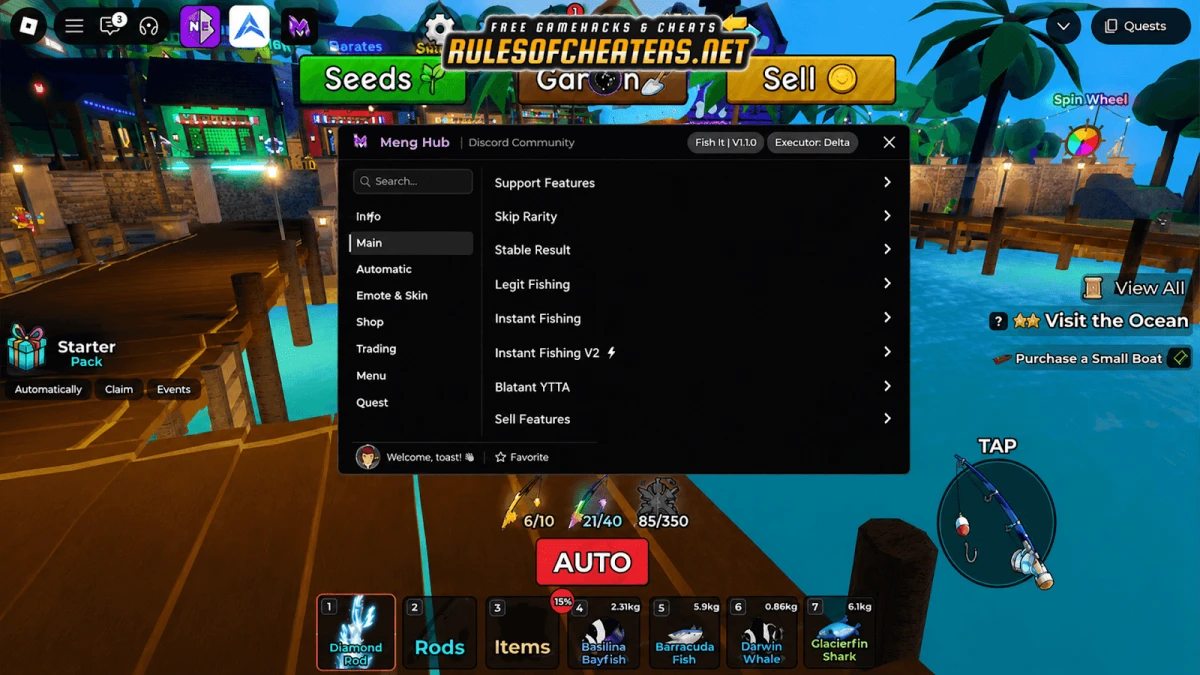 Fish It Meng Hub Script – Instant Fishing V2, Legit Fishing