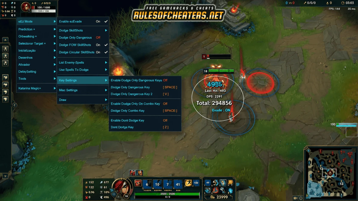League of Legends Phoenix Cheat – Evade, Orbwalker, Prediction