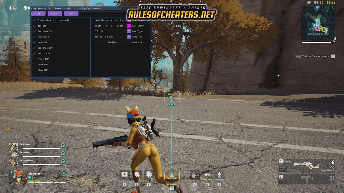 Farlight 84 Lumpia Hax External Cheat – Box ESP, Skeleton ESP