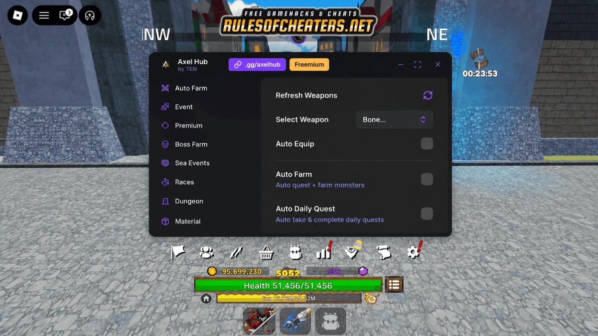 King Legacy Axel Hub Script – Auto Farm, Boss Farm, Dungeon