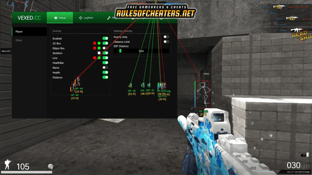 Point Blank Brazil Vexed Cheat – ESP, Legitbot, Visuals