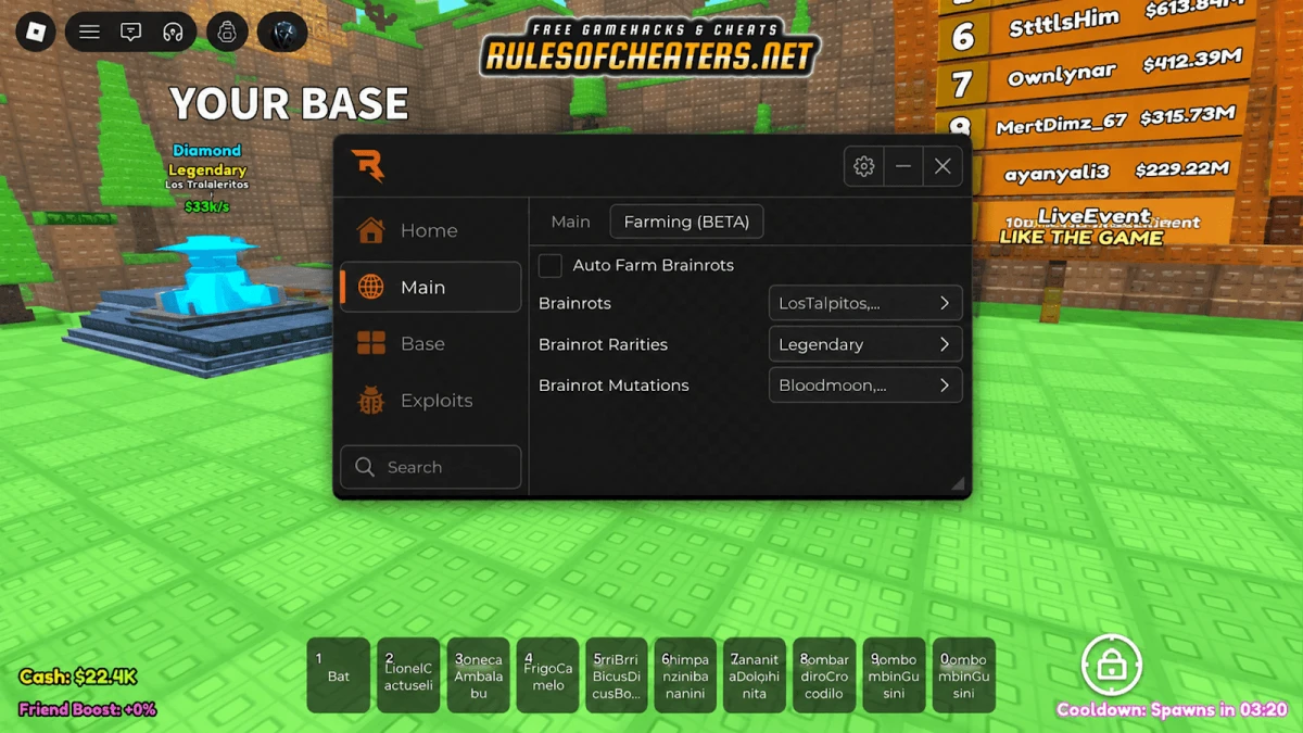 Survive Lava For Brainrots Rift Hub Script – Auto Farm, Exploits