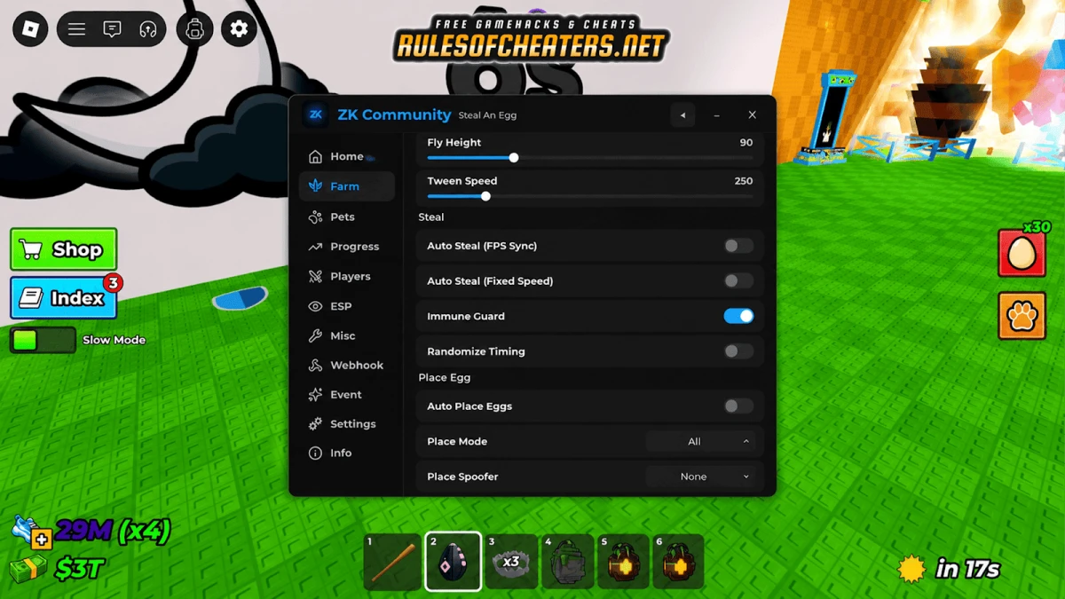 Steal An Egg ZK Hub Script – Auto Steal, ESP, Place Eggs