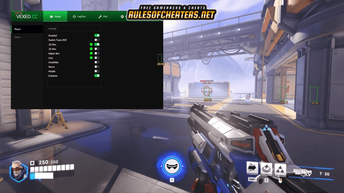 Overwatch 2 Vexed Free Cheat – 2D Box, 3D Box, ESP