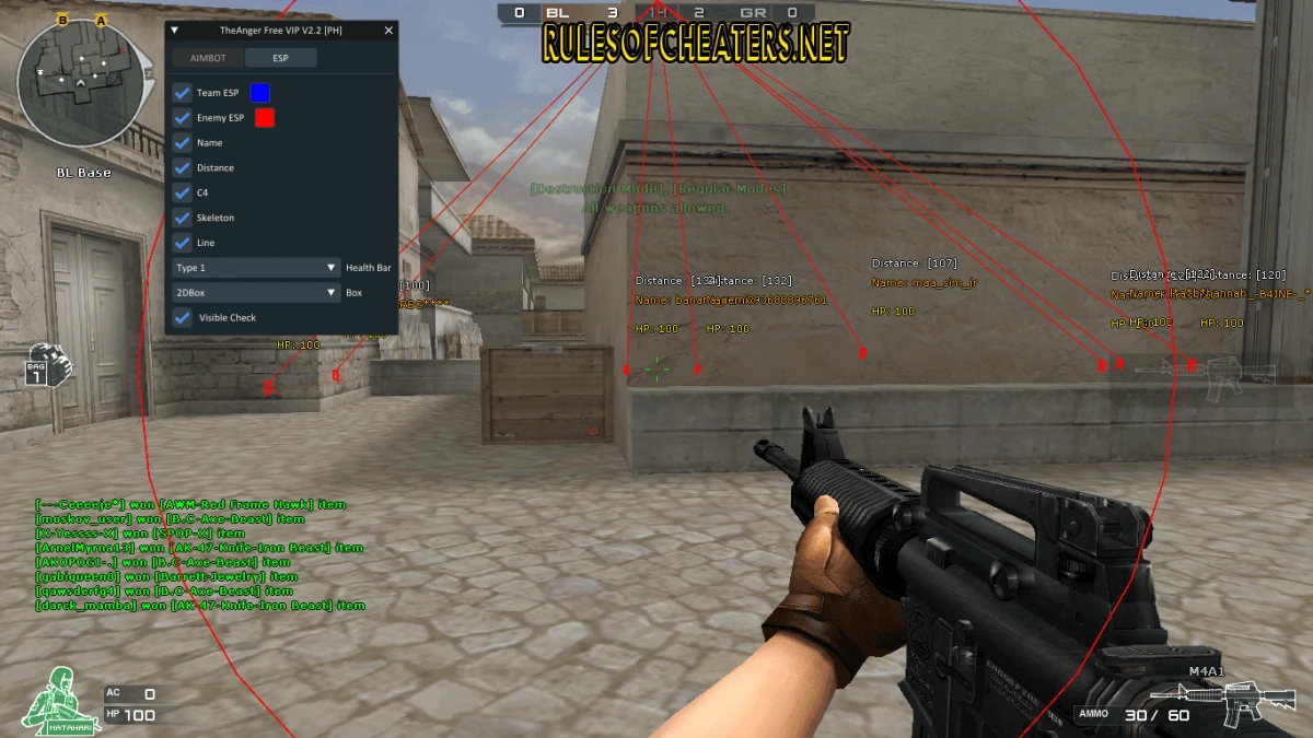 Crossfire PH TheAnger V2 Cheat – ESP, Skeleton, Visible Check