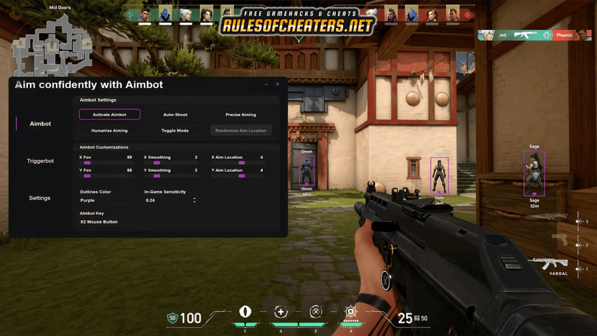 Valorant Uno Cheat – Aimbot, Triggerbot, Auto Shoot,