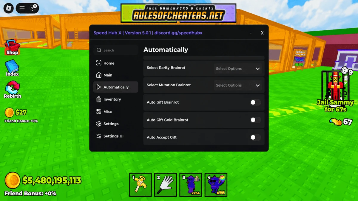 Break a Lucky Block Speed Hub X Script – Auto Gift Brainrot