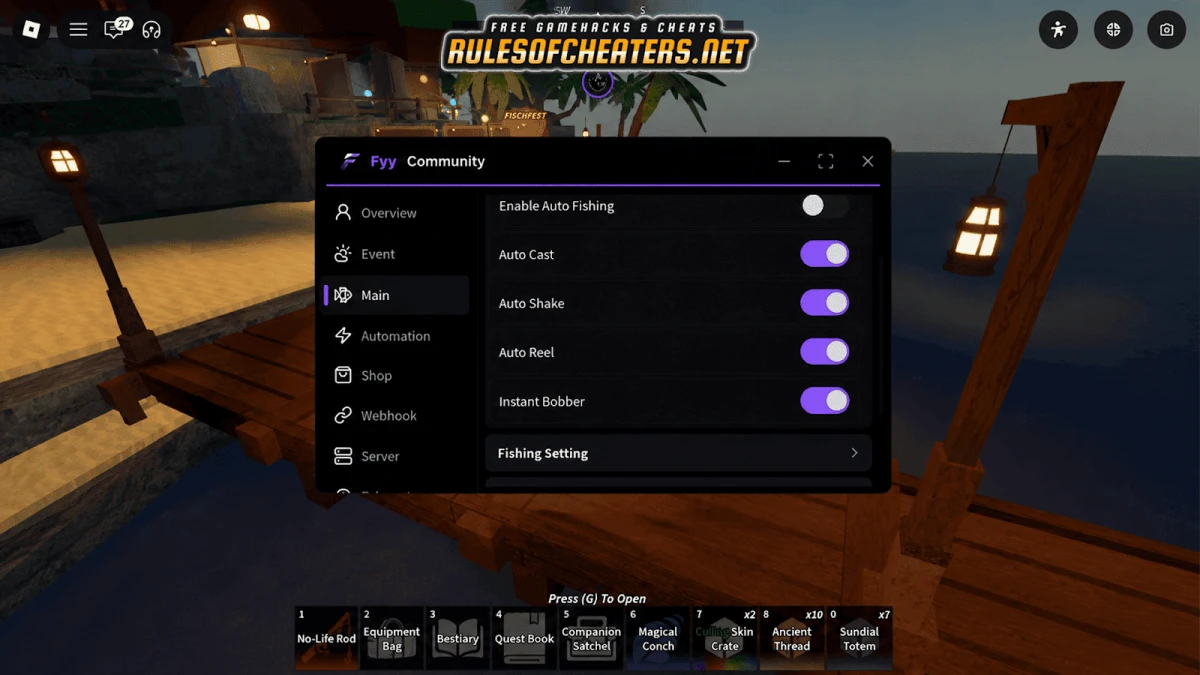 Fisch Fyy Hub Script – Auto Fishing, Auto Cast, Auto Reel