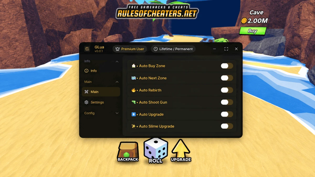 Slime RNG Glua Hub Script – Auto Rebirth, Auto Upgrade, Zone