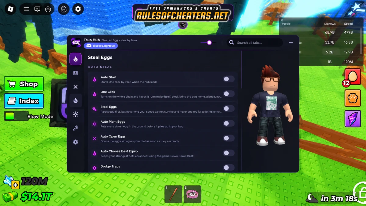Steal An Egg Tsuo Hub Script – Auto Steal, Plant, Open Eggs