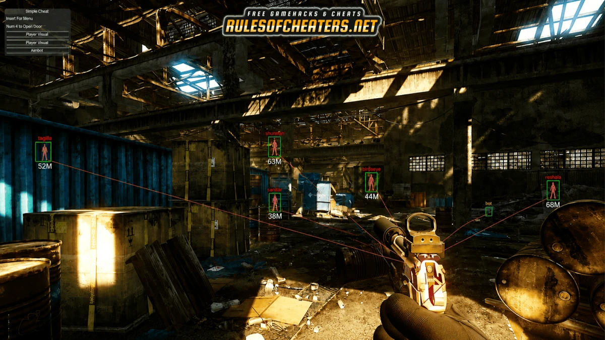 Escape from Tarkov PVE Cheat – Aimbot, ESP, Open Doors