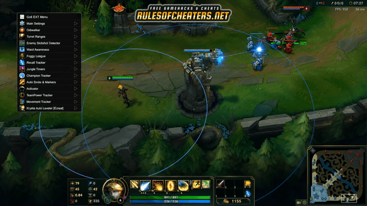 League of Legends GoS External Cheat – Orbwalker, Skillshot Dodge