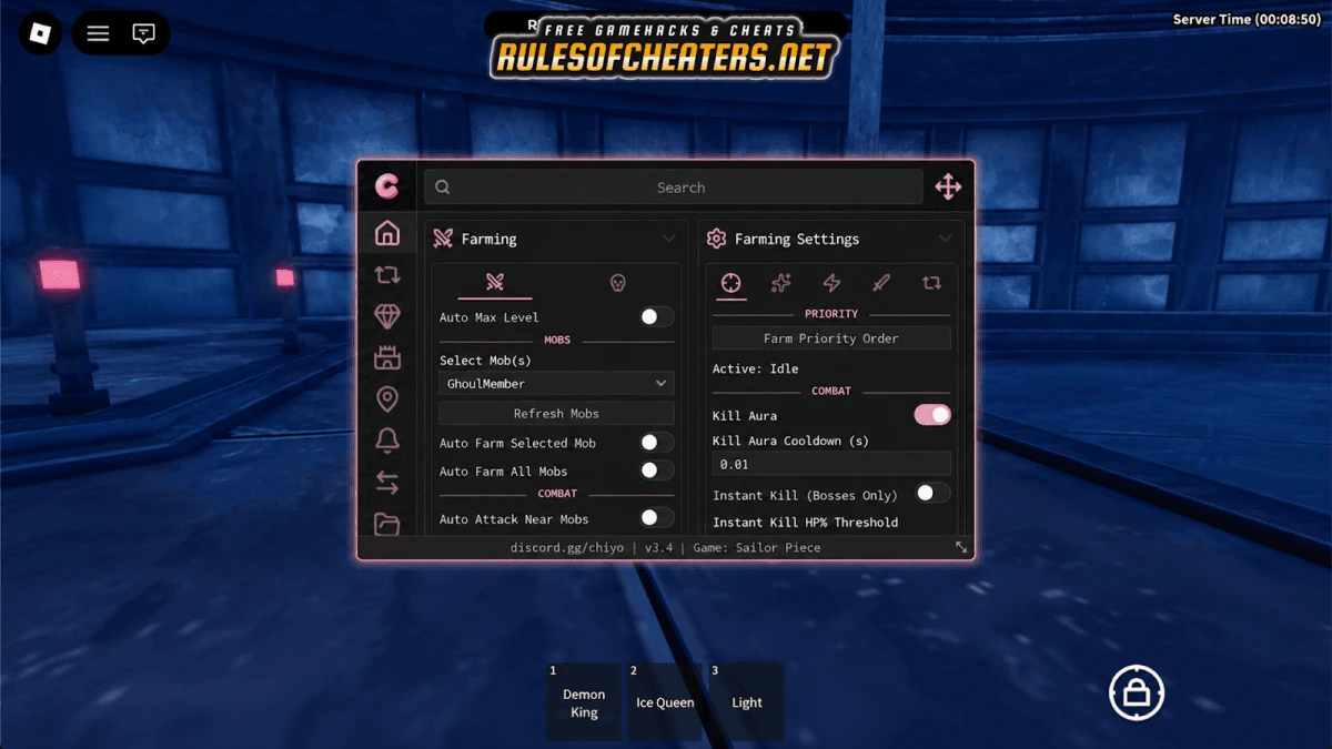 Sailor Piece Chiyo Hub Script – Auto Farm, Kill Aura, Boss