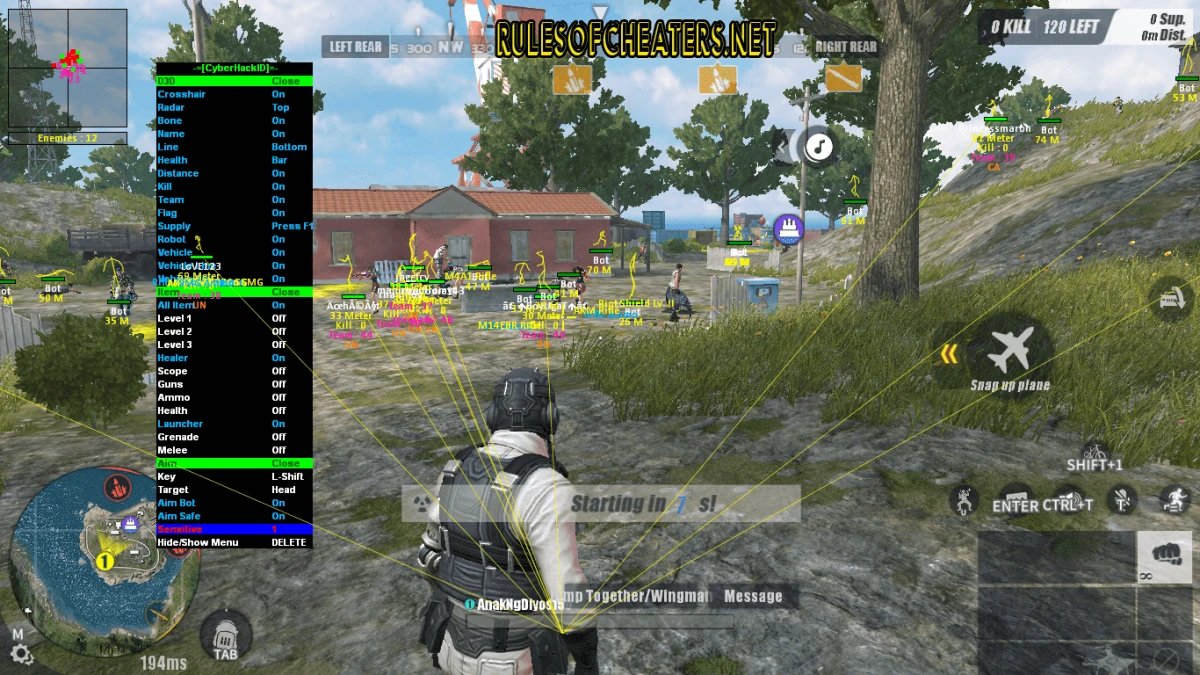 Rules of Survival CyberHackID Cheat – ESP, Aimbot