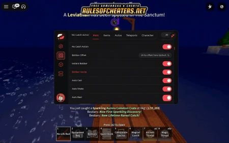 Fisch Zenith Hub Script – No Catch Action, Instant Bobber