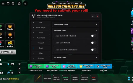Escape Tsunami For Brainrots Vinz Hub Script – Auto Collect