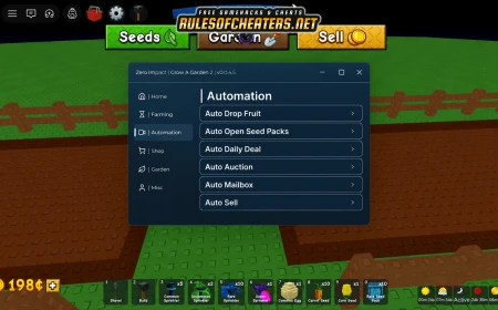 Grow a Garden 2 Zero Hub Script – Auto Sell, Auto Auction, Auto Mailbox