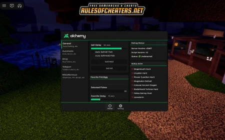 Fisch Alchemy Hub Script – Auto Sell, Auto Quest, Teleport