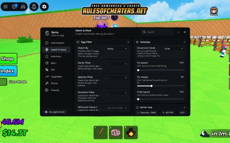 Steal An Egg Sena Hub Script – Hatch & Steal, Fly, Server Hop