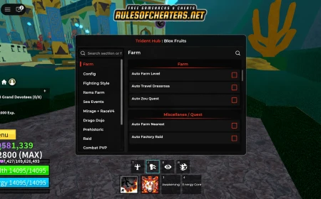 Blox Fruits Trident Hub Script – Auto Farm, Raid, Sea Events