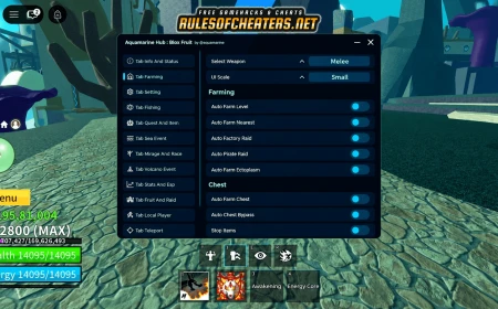 Blox Fruits Aquamarine Hub Script – Auto Farm, Raid, ESP
