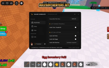 Steal An Egg Valinc Hub Script – Auto Sell, Auto Train