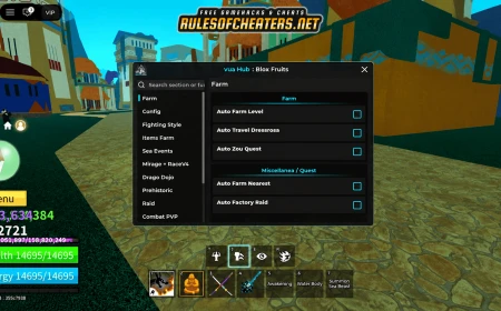 Blox Fruits Vua Hub Script – Auto Farm Level, Auto Factory Raid