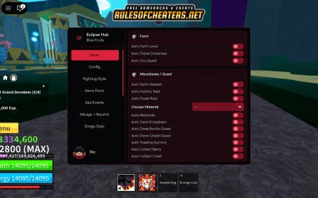 Blox Fruits Eclipse Hub Script – Auto Farm, Raid, Collect