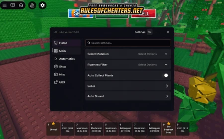 Garden Horizons UB Hub Script – Auto Collect Plants, Seller